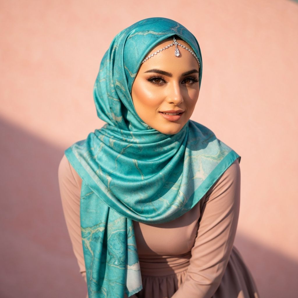 Ocean Marble Hijab